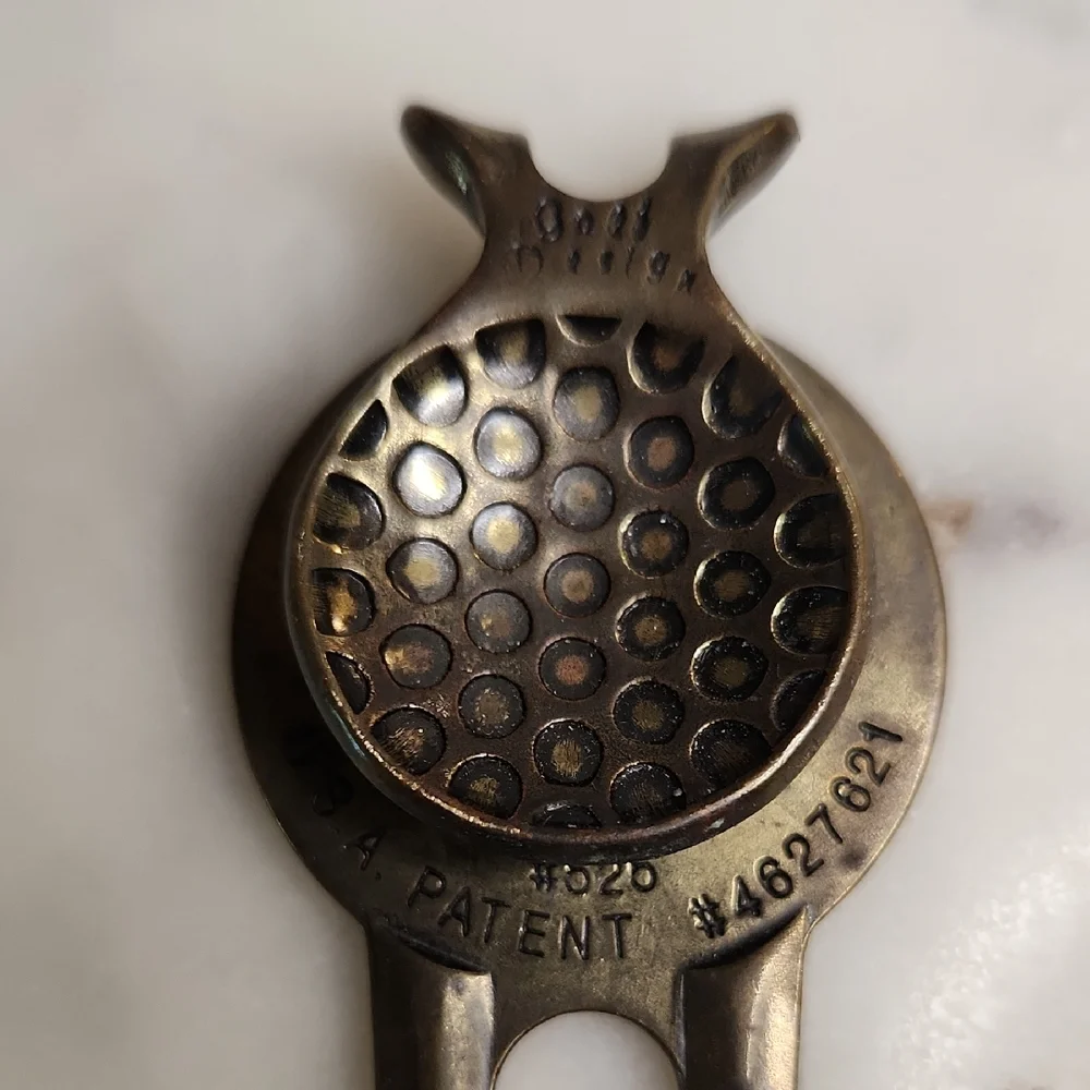 BronzeVintage Golf Divot Tool /Money Clip